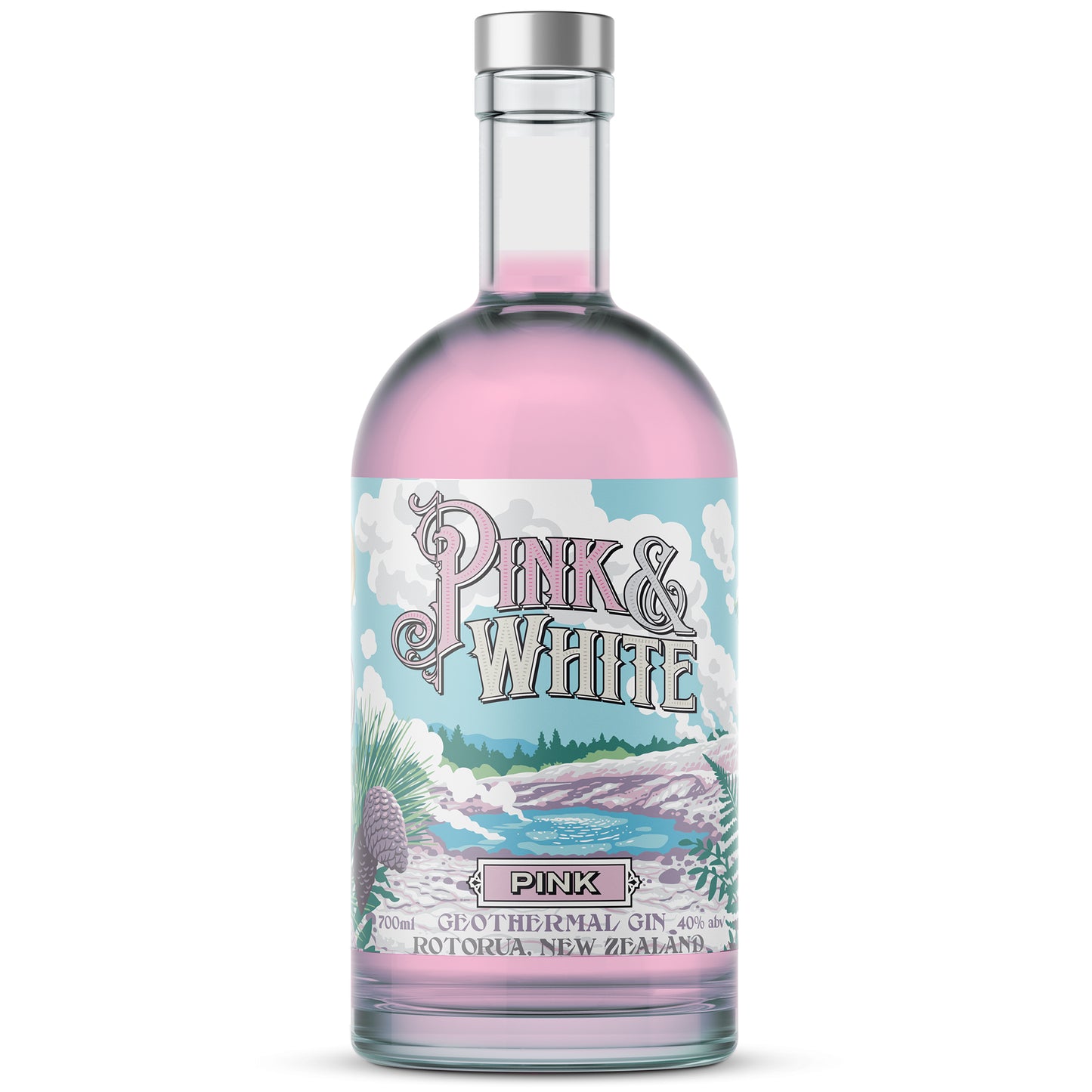 Pink & White - Pink Gin 700ml 40% ABV